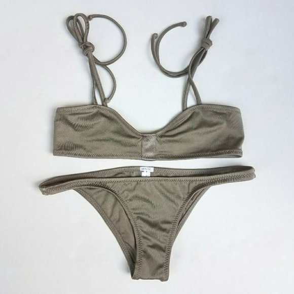 Made By Dawn Other - Chic metallic convertible bandeau/halter set by designer Made By Dawn.